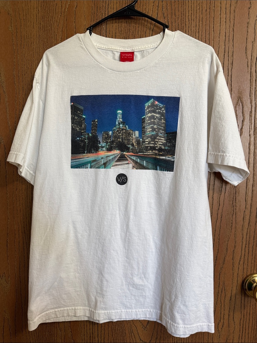 White Cityscape Graphic Crewneck T-Shirt - Men